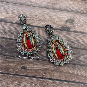 Mother of Guadalupe post earrings